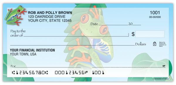 Designs by Shan Red-Eyed Tree Frog Checks